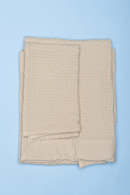 Dovi Details | coppia di asciugamani in cotone nido d'ape beige