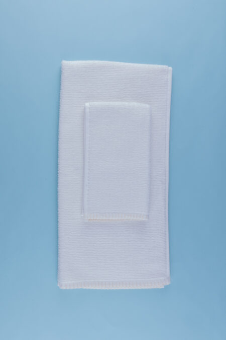 Dovì | Coppia asciugamani in spugna bianca