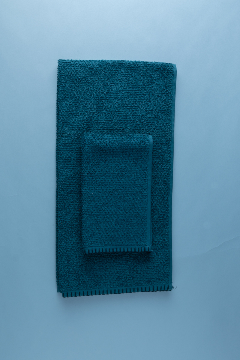Dovì |Coppia di asciugamani in spugna blu